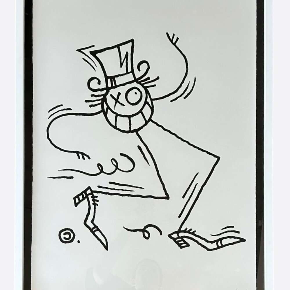 Art Andre Saraiva Black "Mr A" Painting